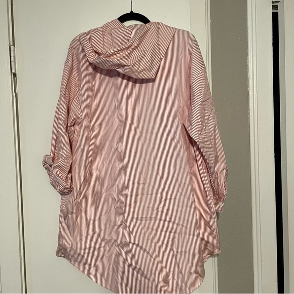 Vintage preppy red and white stripe DKNY dress or beach coverup - Picture 5 of 6